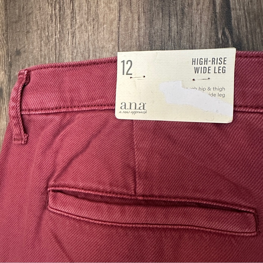 ana High Rise Wide Leg Pants Women’s Size 12 Hawthorne Rose - Picture 10 of 10